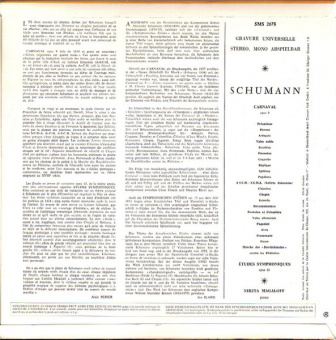 Nikita Magaloff, Robert Schumann � Carnaval - Etudes symphoniques