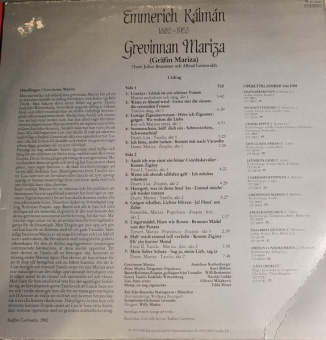 Emmerich Kálmán, Anneliese Rothenberger, Nicolai Gedda � Grevinnan Mariza (Gräfin Mariza)