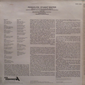 With The Orchestra Rossini di Napoli Conducted By Franco Caracciolo � Stabat Mater